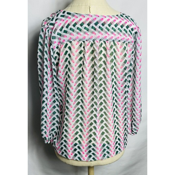 Beautifully Women Blouse Size M 100% Polyester 3/4 sleeves - Picture 3 of 3